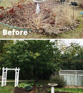 Garden Hands Spring Clean Up Before and After