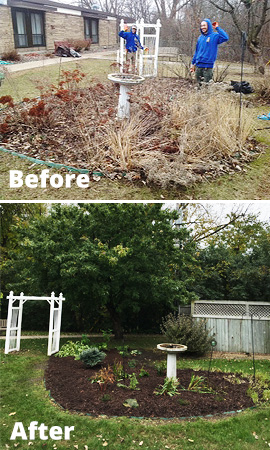 Garden Hands Spring Clean Up Before and After